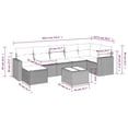 thumbnail image 2 of vidaXL 8 Piece Garden Sofa Set with Cushions Beige Poly Rattan, 2 of 5