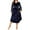 Deep Blue, variant on LapaPlus Women Plus Size Dresses Mesh Sleeve Party Evening Velvet Dress, Sizes XL-6XL