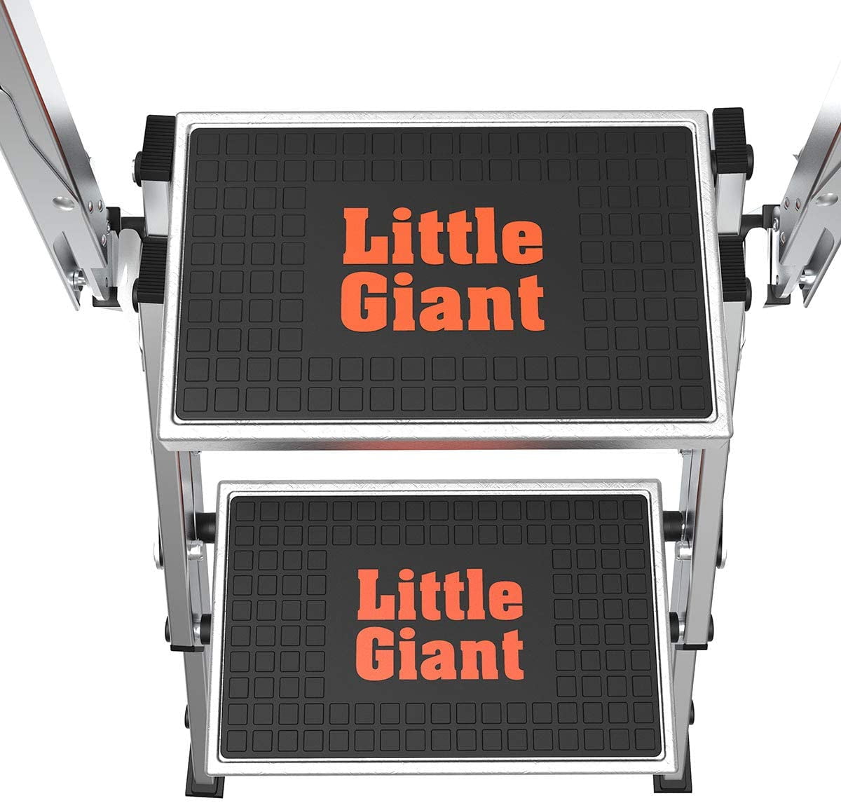 Little Giant Ladders, Safety Step, 2-Step, foot, Step Stool, Aluminum,  Type 1A, 300 lbs weight rating, (10210BA)