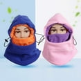 thumbnail image 4 of 3-12 Years Kids Balaclava Ski Mask, Cold Weather Fleece Face Mask with Hood, Windproof Outdoor Winter Hat for Boys & Girls, 4 of 8