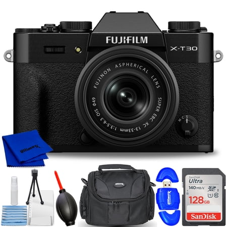 FUJIFILM X-T30 III Mirrorless Camera with 13-33mm f/3.5-6.3 Lens (Black) Bundle 1