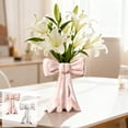 thumbnail image 1 of Jarrón de cerámica para decorar el salón | Rosa o Blanco Moderno | 7,5"x5,9"x3,1" | Acabado mate elegante, decorativo decorativo para mesa, estantería, oficina, disposición del hogar, lista para, 1 of 6