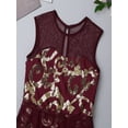 thumbnail image 5 of iEFiEL Big Girls Floral Sequins Dance Dress Praise Lyrical Liturgical Leotard Maxi Dress, 5 of 7