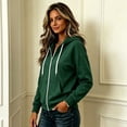thumbnail image 7 of Sewkxo Womens Zip Up Hoodies Long Sleeve Fall Oversized Sweatshirts Y2K Jacket with Pockets 2026 Fashion Clothes,Dark Green M, 7 of 7