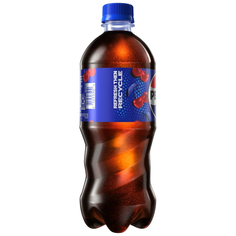 Pepsi Wild Cherry Soda 20 fl oz Bottle with Bold Cherry