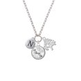 thumbnail image 2 of Delight Jewelry Silvertone Capital Letter - N - Pebble Disc - Let Things Go Fall Zoey Charm Necklace, 28", 2 of 4