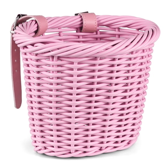 Child Kid's Bike Basket For Girls Front Bike Accessories With Handlebar Streamers Cycle Ages 3-13 DIY Bike Decoration Accessories Kit Scooter Basket
