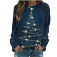 thumbnail image 2 of Christmas Sweatshirts for Women 2025 Long Sleeve Crewneck Xmas Holiday Graphic Sweatshirt Pullover Tops, 2 of 5