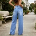 thumbnail image 4 of Uaswgudfs Women's Washed Ripped Denim Jeans Distressed Style Casual Streetwear Long Pants Fashion, 4 of 7