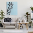 thumbnail image 2 of Stupell Industries Simple Giraffe Portrait Rustic Blue Patterned Safari Animal, 36 x 48, Design by Patricia Pinto, 2 of 6