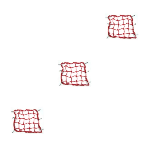 Reemplazo de red elástica Riwesomey para casco de motocicleta 40x40 Rojo