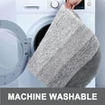 thumbnail image 3 of Evlmd Gray Bathroom Rugs Mat, Large Bath Rug for Bathroom Floor Non-Slip, Super Elastic Soft Easier to Dry Bath Shower Mat Runner, Machine Washable Bath Mat, 20" x 30", 3 of 7