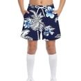 thumbnail image 2 of Favoffer Big Boys Swim Trunks Fashion Hawaii Print Beach Shorts Breathable Loose Fit Practical Bottoms With Pockets For Seaside Surfing Holiday Trip 4-15Y, 2 of 8