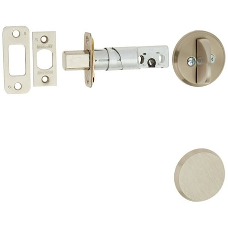 Satin Nickel Residential Single Schlage B81619 Satin Nickel Single Sided Residential Deadbolt with Thumbturn and Outside Trim Plate from the B-Series, Double cylinder locks are keyed on both sides.., By Schlage Lock Company ()