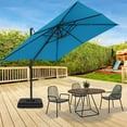 thumbnail image 3 of SANOPY 10'x10' Cantilever Umbrella Double Vented Umbrella with Steel Base Outdoor Offset Hanging Market Patio Umbrella Offset Cantilever Patio Umbrella for Patio Pool Deck, Light Blue, 3 of 11