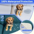thumbnail image 4 of Hemvt 100% Waterproof Recliner Couch Covers 2 Seater, 1-Piece Washable Reclining Sofa Cover, Non-Slip Recliner Chair Cover with Pocket, Elastic Straps for Dogs, Pets, Blackish Green, 4 of 12