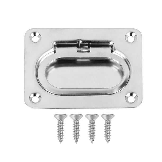 76 x 57mm Boat Marine Grade Recessed Floor Hatch Latch Flush Lift Handle 316 Stainless Steel