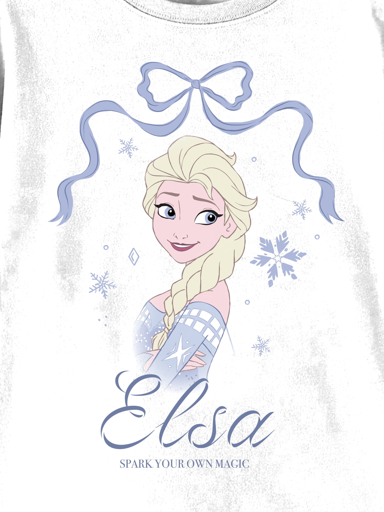 Frozen, Girls' Short Sleeve T-Shirt, Elsa Bow Portrait, Sizes 4-16