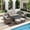 Brown/Beige, variant on PARKWELL 7 Pieces Patio Furniture Set, Outdoor 7-Seat All-Weather Wicker Conversation Sofa Set with Single Chairs, Coffee Table, Ottoman and 5-inch Thick Deep Cushions for Porch Deck, Brown/Beige