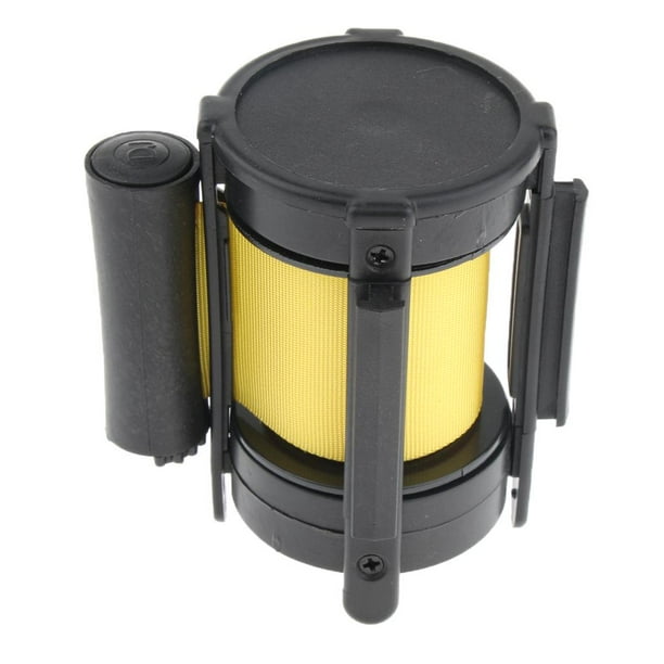 Poste de barrera de cola montado, poste de cinta de barrera extensible Amarillo