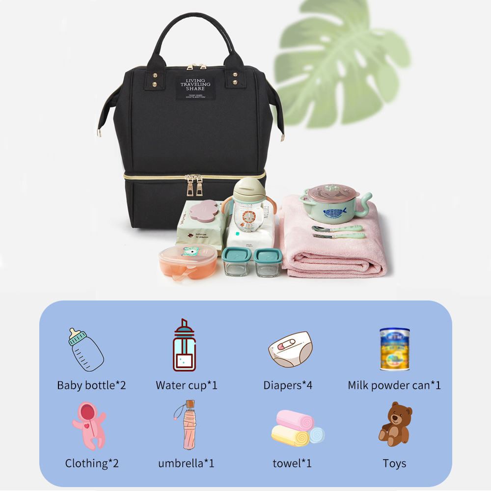 Baby Diaper Tote Bag Mommy Backpack Bag Multifunctional Breast Milk Bag Travel Organizer Baby Care