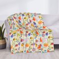 thumbnail image 3 of Rateoe Insects In Plants Pattern Flannel Throw Blanket, Ultra-soft Blanket for Bed, Couch, Car, Hypoallergenic Anti-pilling blanket-40"x30"(Horizontal), 3 of 6