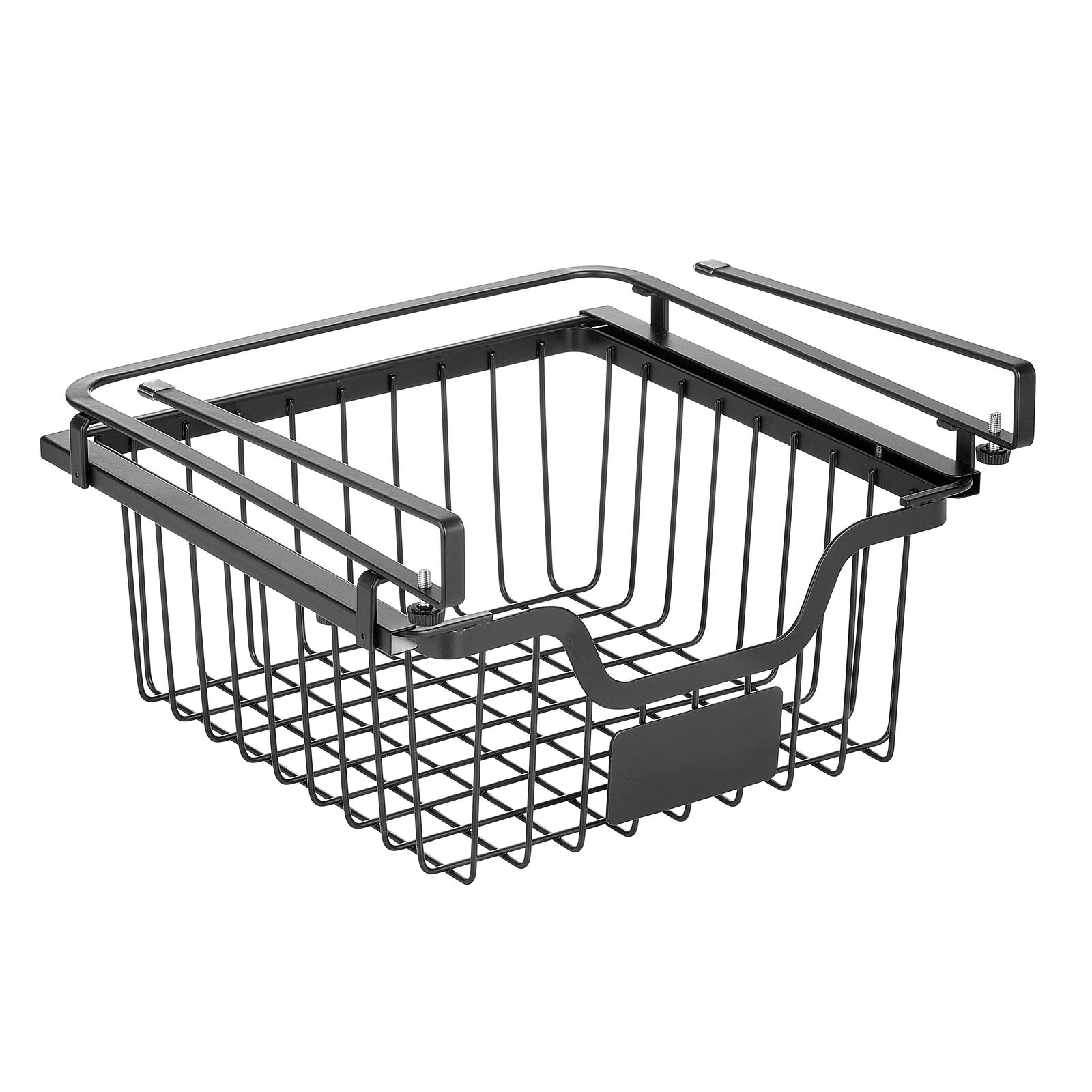 mDesign Wire Under Shelf Organizer for Sliding Basket for