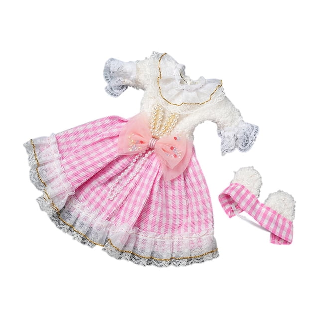 Juego de vestido Hugo 1:6 para hacer tus propias muñecas bricolaje educativo ropa disfraz de cosplay para muñeca princesa de 11,81 pulgadas Rosa