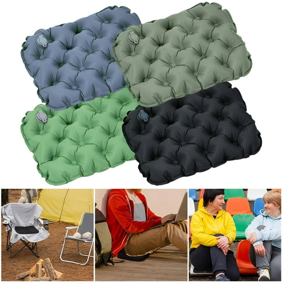 LAMIRO Inflatable Seat Cushion Waterproof Wear-Resistant Quick Inflate Deflate Comfortable Air Support Airplane Car Seat Pad