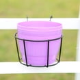 thumbnail image 4 of MIANGASTORE 3pcs Iron Fence Flower Pot Balcony Plant Pot Holder Hanging Planter Pot, 4 of 8