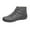 Gray, variant on jsaierl Women's Casual Flat Retro Lace-up Boots Side Zipper Round Toe Shoe Boots