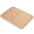 thumbnail image 5 of Compartiments Servant Plateausectionnel avec 3 Compartiments Plateau de Service Alimentaire Plateau de Service en Bois Plateau de Service de Qualité Inégalée, 5 of 5