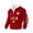 Red, variant on Mens Quarter Zip Pullover Sweatshirt USA Letter Print Long Sleeve Fleece Lined Stand Collar Top Casual Athletic Outerwear Black L