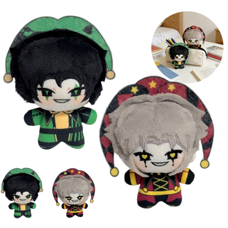 Freak Circus Pierrot Plush 10cm Cute Circus Collectible, Soft Plushie Dolls Stuffed Animals Cotton Anime Toy - (Pierrot & Harlequin)