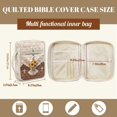 thumbnail image 5 of FOR U DESIGNS Pigeon Sunflower Cross Pattern Bible Cover for Women Men Large Capacity Church Bag Bible Protective Lightweight Bible Carrier Bag Christian Bible Accessories, 5 of 7