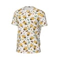 thumbnail image 5 of Rocae Bee and Flowers for Men's Mesh Quick-Dry Short Sleeve Workout T-Shirt,Mens Crew Neck Tee Lightweight Soft Classic T Shirts Large, 5 of 9