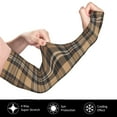 thumbnail image 2 of Sikiie khaki coffee plaid Cooling Sun Sleeves Arm Sleeves for Men & Women Protection Sleeves Long Arm Cooling Cover Sleeves, 2 of 7