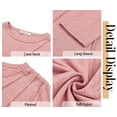 thumbnail image 5 of Fantaslook Long Sleeve Shirts for Women Pleated Crew Neck Casual Tops Fall Fashion Blouses Lightweight Clothes, 5 of 6