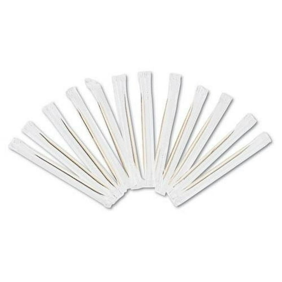 Royal Plain Individual Cello Wrapped Toothpicks, Package of 15,000