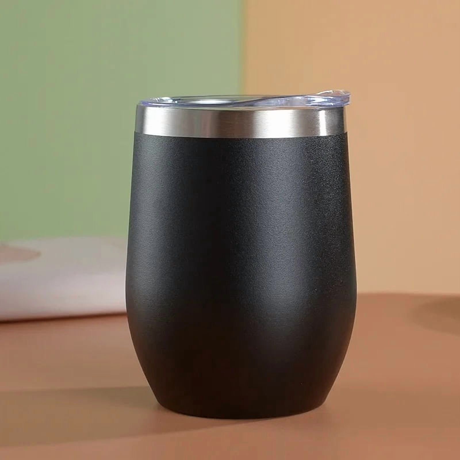 12oz Egg Shell Wine Cup Stainless Steel Thermal Cup Household Double Wall Vacuum Insulated U-shaped Coffee Mugs Travel Cups
