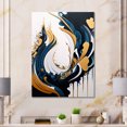 thumbnail image 2 of Designart Blue And Gold Modern Art Abstract Painting V Canvas Wall Art, 2 of 5