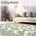 thumbnail image 2 of ODIKA 2'x3' Machine Washable Non-Slip Area Rug, Cottage Orchard Displaying Winged Visitors Among Leaves High Traffic Rug with Pad, Green, 585898, 2 of 8