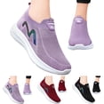 thumbnail image 5 of NOKIO Women's S𝗅ip On Sneakers Lightweight Soft Sole Shoes Breathable Fly Woven Mesh Sneakers Laceless Hands-Free Running Shoes Comfortable Athlet𝗂c Shoes Casual Fashion Non-S𝗅ip Walking Shoes, 5 of 9