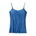 thumbnail image 2 of Blue Cami Tops for Women, Modal Womens Tank Tops Dressy Casual, Sleeveless Women Undershirt, S Womens Summer Tops, Solid Summer Tank Tops for Women, Heart Sexy Tops for Women Sexy Casual, 2 of 4