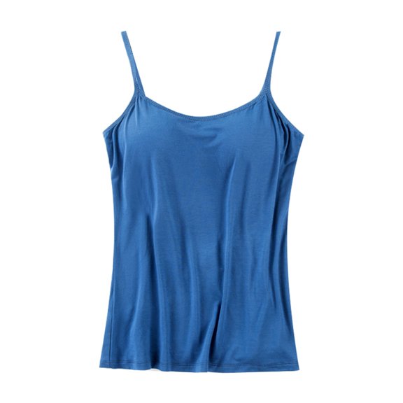 Camisole Tops for Women Bras Top Tank Tops Adjustable Strap Sleeveless Basic Solid Camisole Sexy V Neck Camisole With Built In Padded Bra Vest Womens Summer Tank Tops
