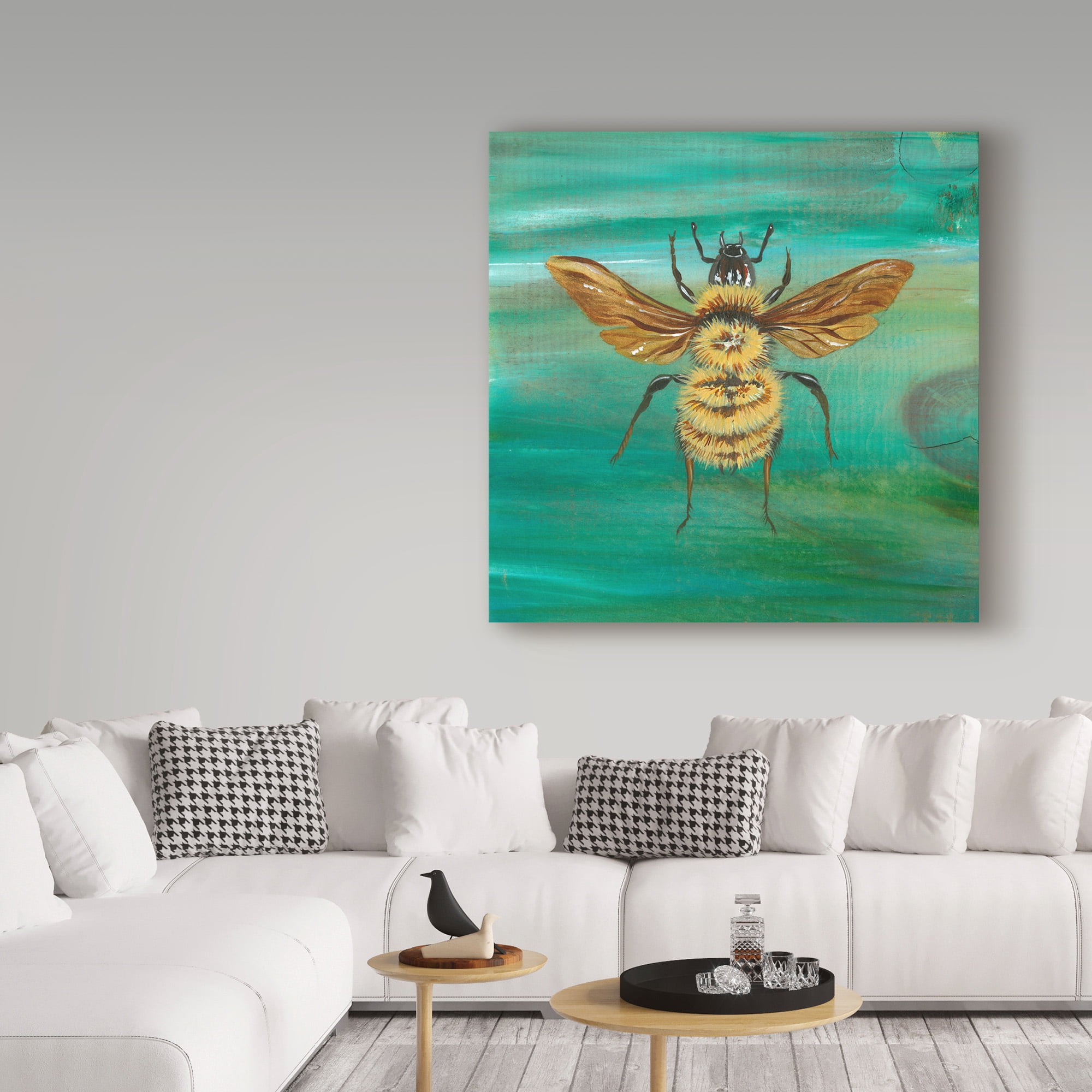 Trademark Fine Art 'Yellow Bumble Bee' Canvas Art by Gigi Begin