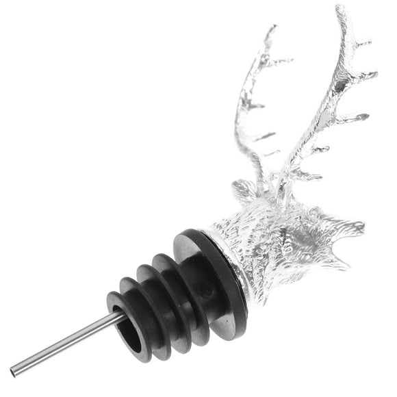 Cabeza de ciervo en forma de metal verter vertientes botellas vertidoras con pico cónico vertedor de licor animal