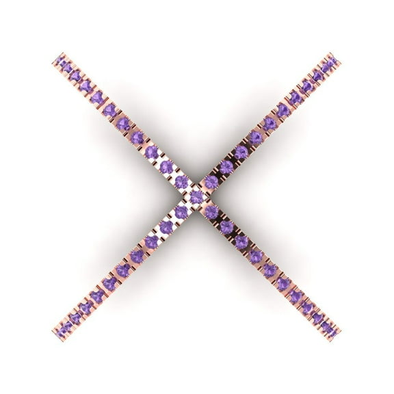 Statement Engagement Ring for Women - 0.245ct Simulated Alexandrite in 18K Rose Gold Promise Ring