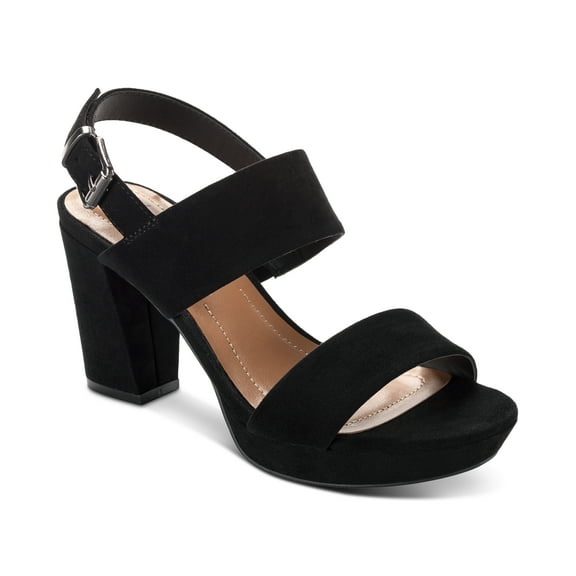 Style Co Jazminn Ankle-Strap Slingback Black Micro 7M