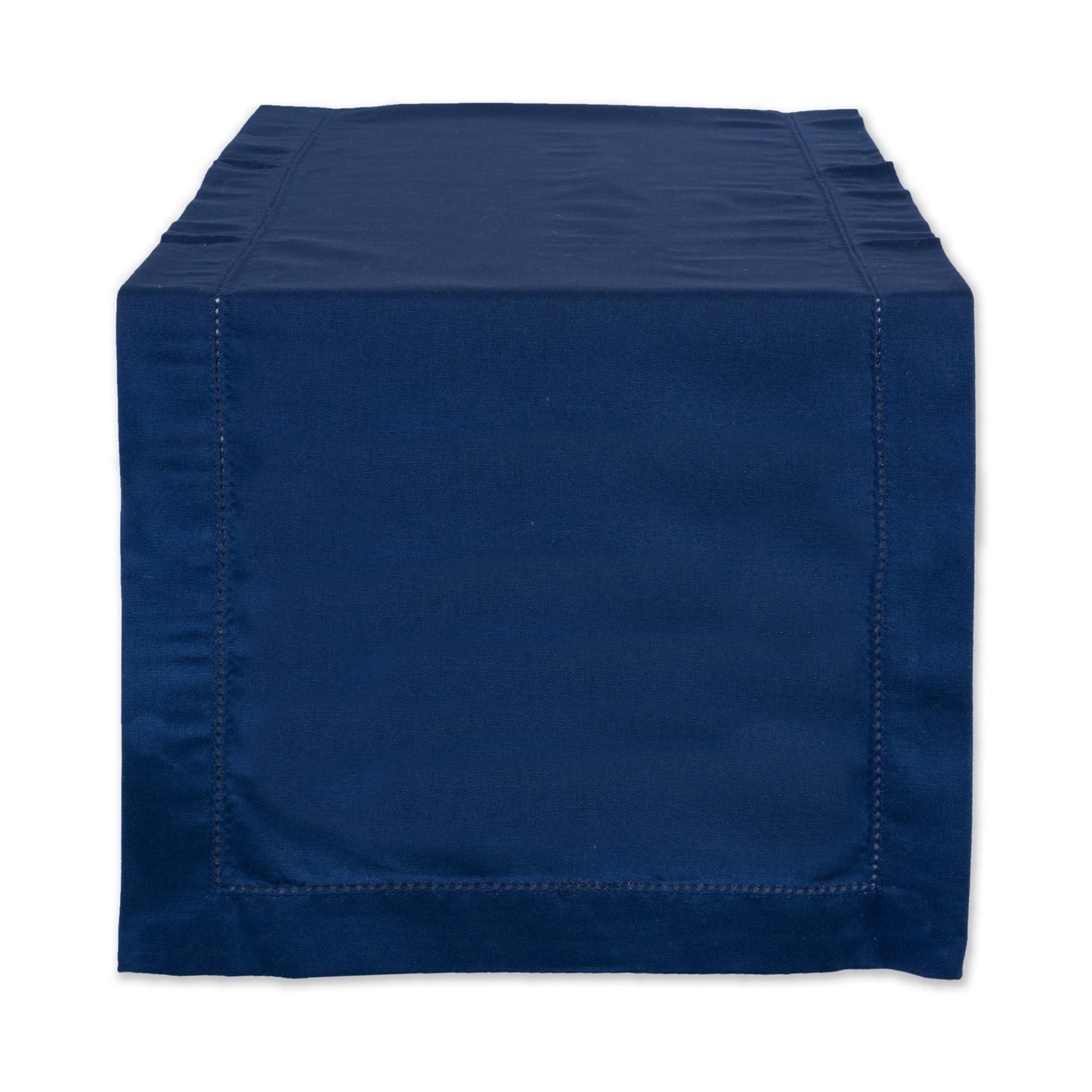 DII Nautical Blue Hemstitch Table Runner, 108"x14", 100 Cotton